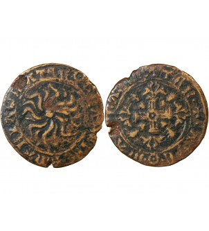 ADMINISTRATION ANGLO-FRANCAISE, JETON à la rose de Saint-Catherine – vers 1430 – Mit. 519 2