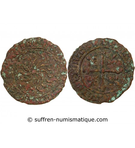 ADMINISTRATION ANGLO-FRANCAISE, JETON à la rose de Saint-Catherine – vers 1430 – Mit. 519