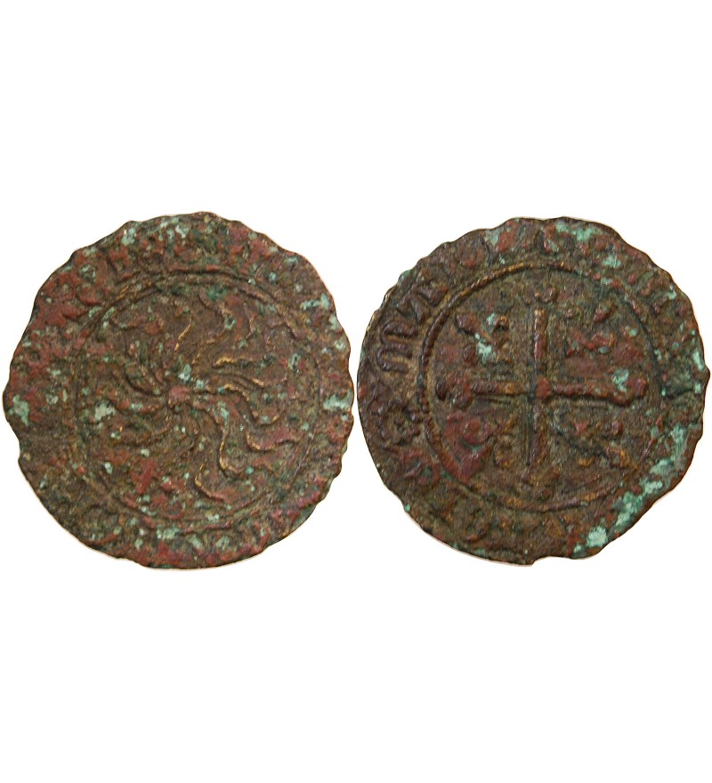 ADMINISTRATION ANGLO-FRANCAISE, JETON à la rose de Saint-Catherine – vers 1430 – Mit. 519