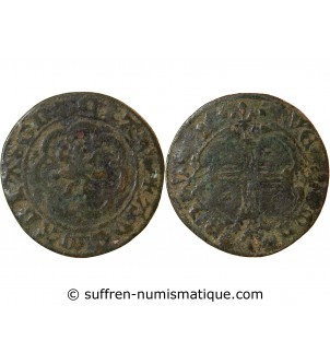 ADMINISTRATION ANGLO-FRANCAISE, JETON à la rose de Saint-Catherine – vers 1430 – Mit. 519