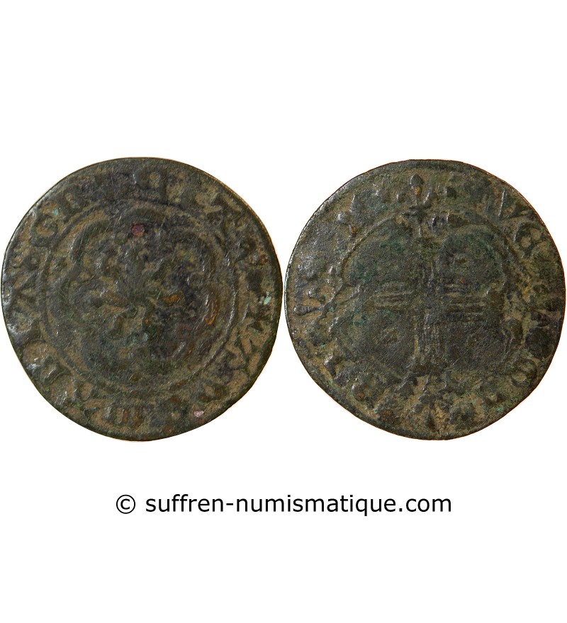 ADMINISTRATION ANGLO-FRANCAISE, JETON à la rose de Saint-Catherine – vers 1430 – Mit. 519