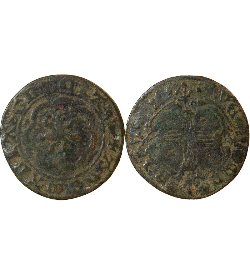 ADMINISTRATION ANGLO-FRANCAISE, JETON à la rose de Saint-Catherine – vers 1430 – Mit. 519