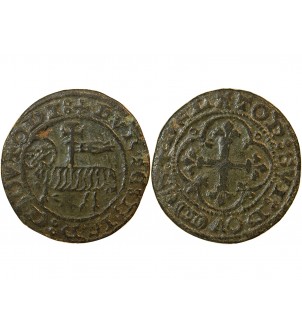 BERRY – JETON de compte au mouton crucifère – XVe siècle – Mit.552 2