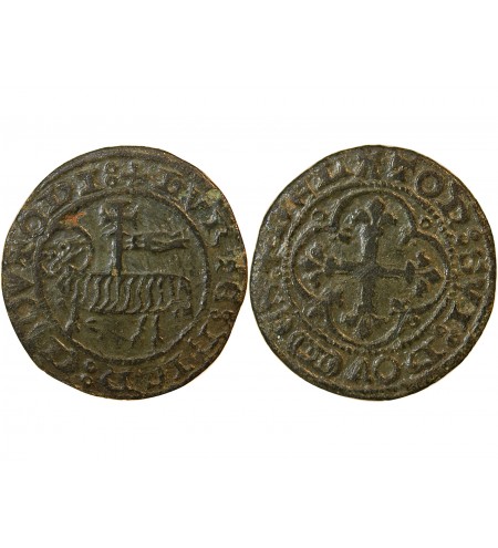 BERRY – JETON de compte au mouton crucifère – XVe siècle – Mit.552