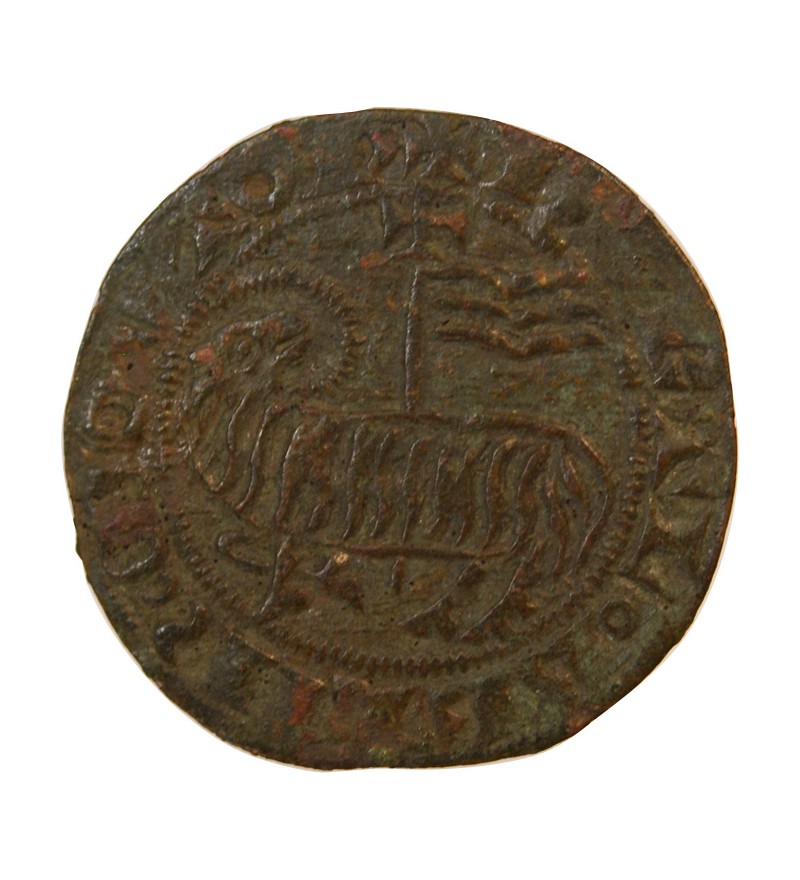 BERRY – JETON de compte au mouton crucifère – XVe siècle – F.9429