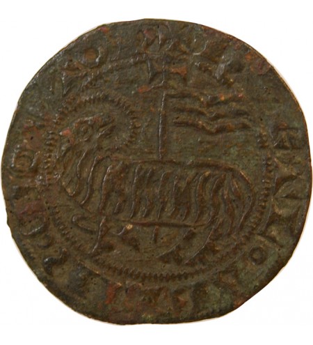 BERRY – JETON de compte au mouton crucifère – XVe siècle – F.9429