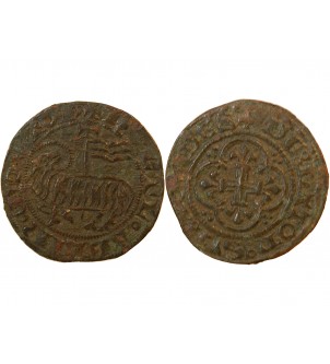 BERRY – JETON de compte au mouton crucifère – XVe siècle – F.9429 2