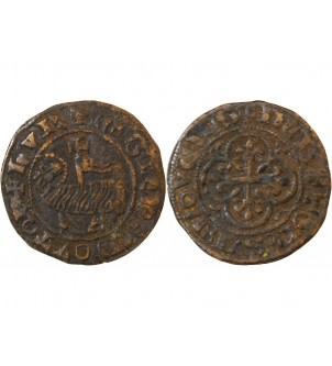 BERRY – JETON de compte au mouton crucifère – XVe siècle – F.9429 var. 2