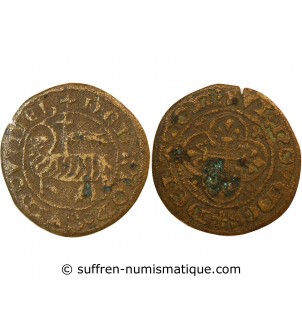 BERRY – JETON de compte au mouton crucifère – XVe siècle – F.9481