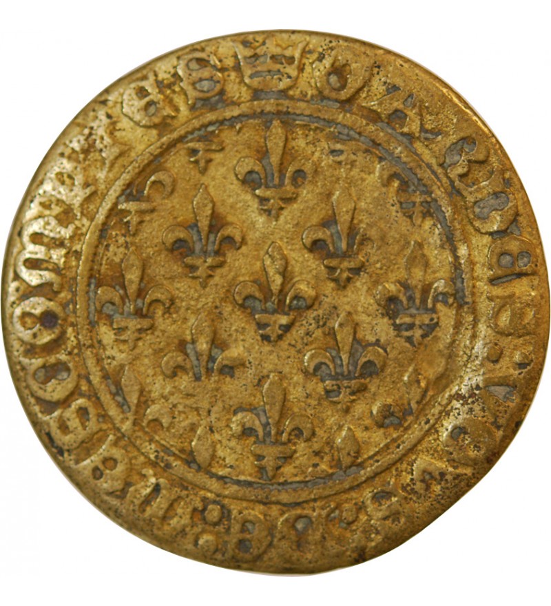 DAUPHINÉ – JETON de compte au champ de lys – XVe siècle – Mit.619a