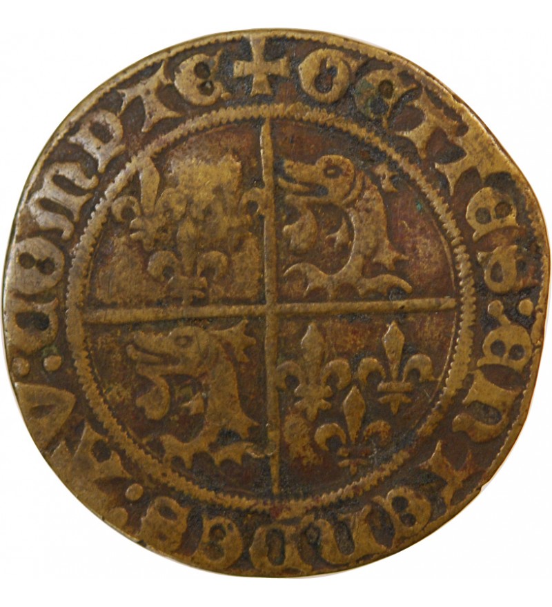 DAUPHINÉ – JETON de compte au champ de lys – XVe siècle – Mit.619a