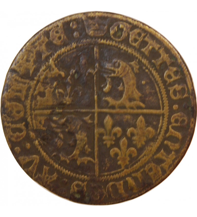 DAUPHINÉ – JETON de compte au champ de lys – XVe siècle – Mit.619a