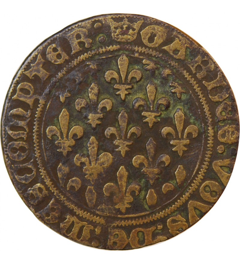 DAUPHINÉ – JETON de compte au champ de lys – XVe siècle – Mit.619a