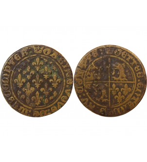 DAUPHINÉ – JETON de compte au champ de lys – XVe siècle – Mit.619a 2