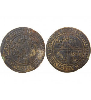 NUREMBERG – JETON de compte au type du Dauphiné – XVe siècle – Mit. 1043 var. 2