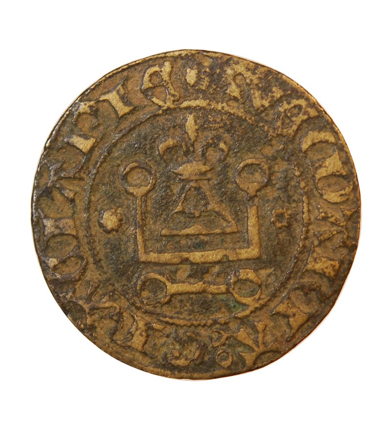 FRANCE – JETON de compte au châtel AVE MARIA GRACIA PLE– XVe siècle – Mit. 509