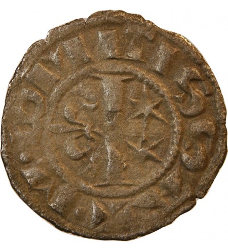 NIVERNAIS, COMTE DE NEVERS, Mahaut II (1257-1262) – DENIER argent