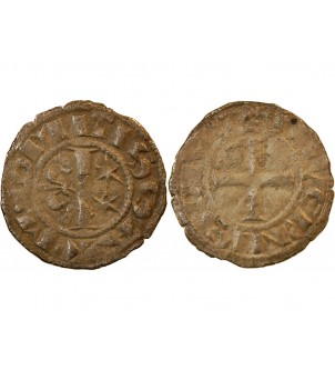 NIVERNAIS, COMTE DE NEVERS, Mahaut II (1257-1262) – DENIER argent 2