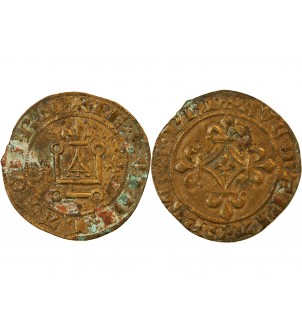 FRANCE – JETON de compte au châtel – XVe siècle - Mit.516 var. 2