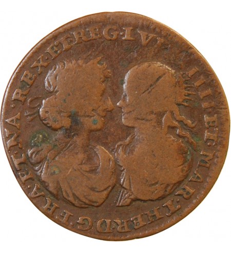 MARIE-THERESE, Mariage du Roi – JETON cuivre 1660