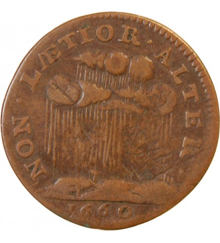 MARIE-THERESE, Mariage du Roi – JETON cuivre 1660