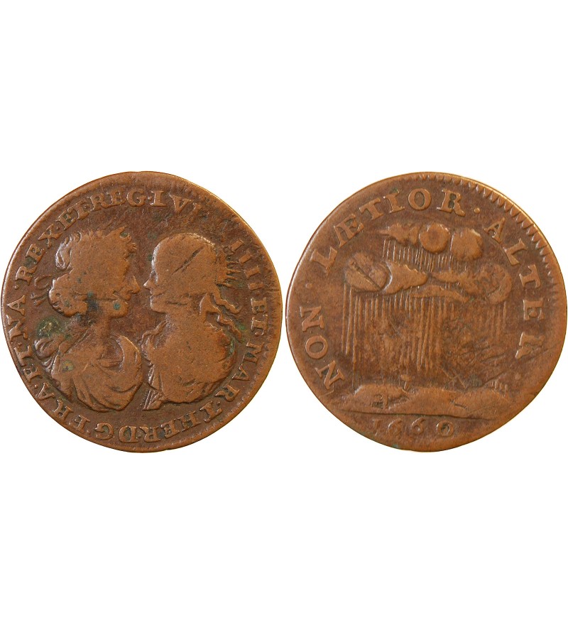 MARIE-THERESE, Mariage du Roi – JETON cuivre 1660