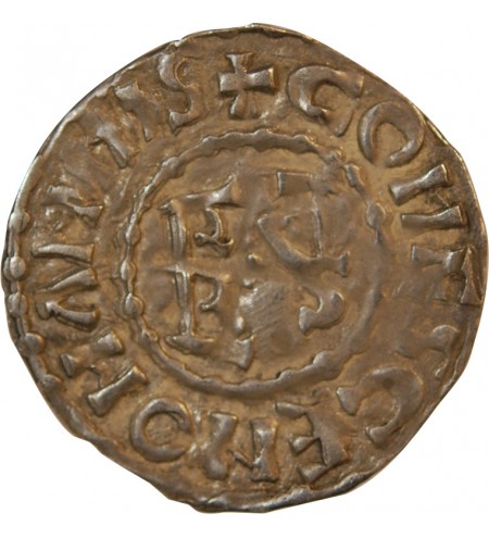 MAINE - DENIER argent au nom d'HERBERT Ier - 1014-1246