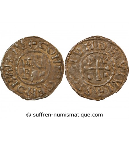 MAINE - DENIER argent au nom d'HERBERT Ier - 1014-1246