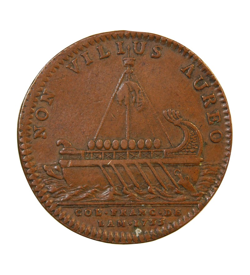 COLONIES FRANÇAISES DE L'AMÉRIQUE, Louis XV - JETON Cuivre 1755 - F.1573