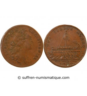 COLONIES FRANÇAISES DE L'AMÉRIQUE, Louis XV - JETON Cuivre 1755 - F.1573