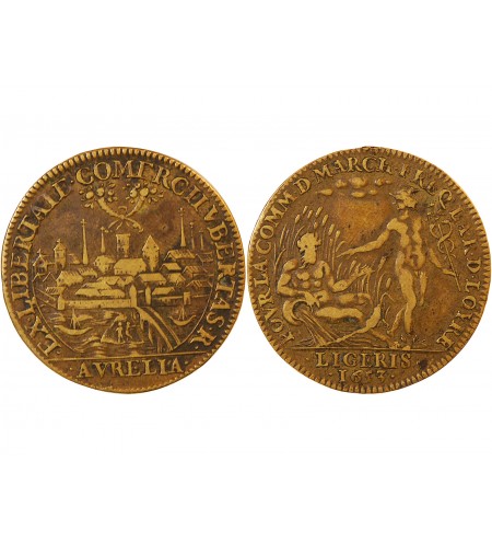 ORLÉANAIS, Communauté des marchands de Loire – JETON laiton 1653