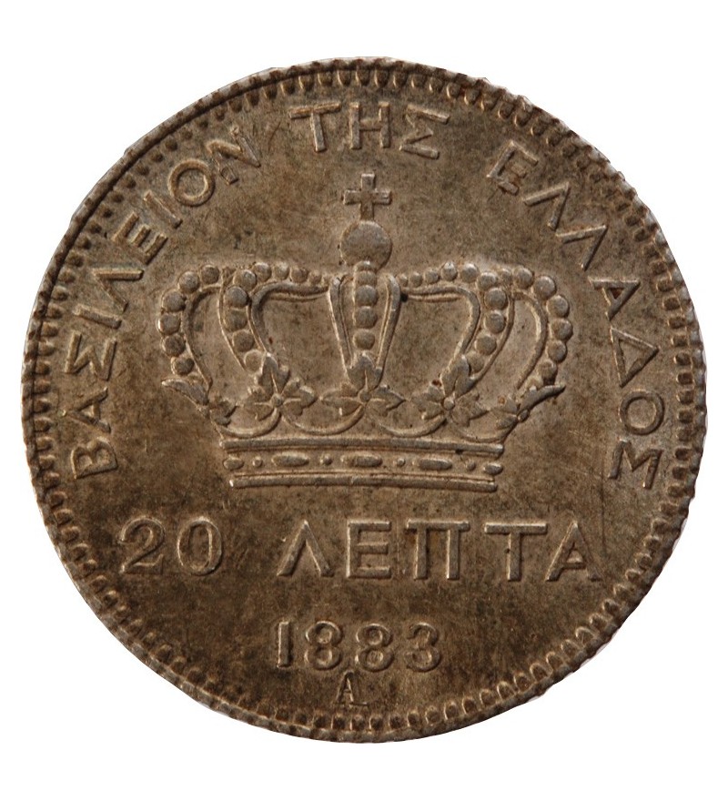 GRECE - GEORGE Ier 20 LEPTA 1883 A