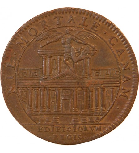 BÂTIMENTS DU ROI, La façade du Louvre – JETON cuivre - F.2974