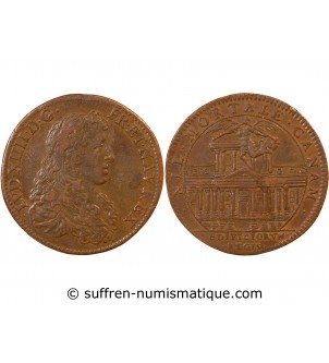 BÂTIMENTS DU ROI, La façade du Louvre – JETON cuivre - F.2974