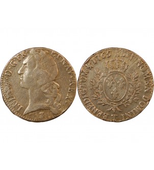 LOUIS XV - ECU AU BANDEAU 1765 T NANTES 2