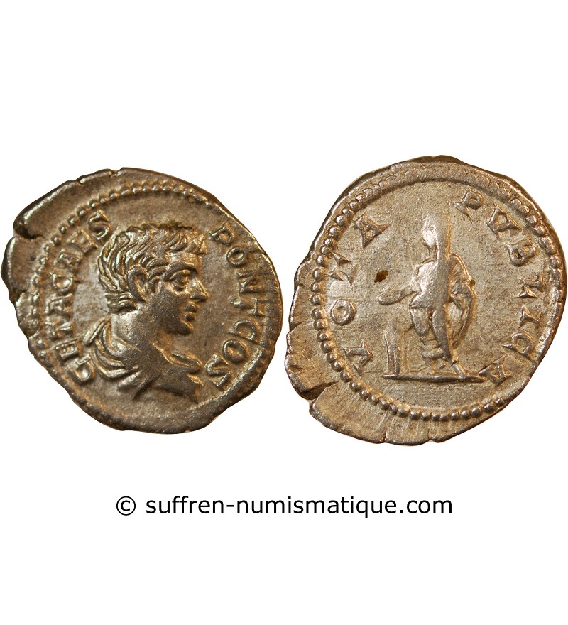 GETA - DENIER ARGENT 198 / 212 ROME