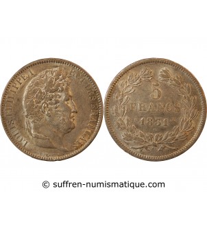 LOUIS PHILIPPE﻿ - 5 FRANCS ARGENT 1831 B ROUEN "Type Domard, Tr Relief"