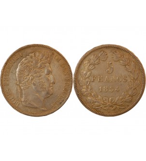 LOUIS PHILIPPE﻿ - 5 FRANCS ARGENT 1834 A PARIS "2e Type Domard" 2