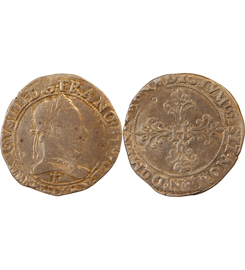 HENRI III - FRANC "Au Col Plat" ARGENT 1578 T NANTES