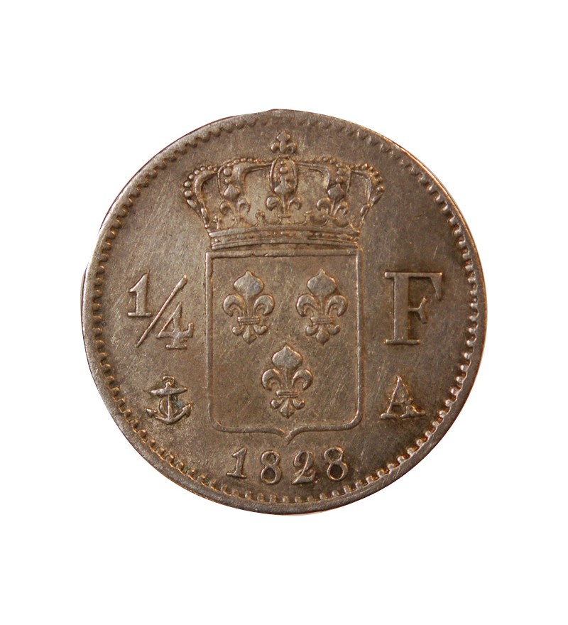 CHARLES X - 1/4 FRANCS ARGENT 1828 A PARIS