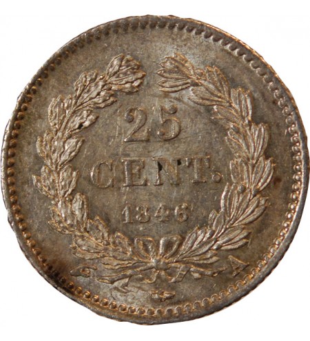 LOUIS PHILIPPE﻿ - 25 CENTIMES ARGENT 1846 A PARIS