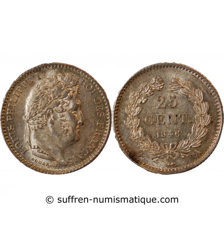LOUIS PHILIPPE﻿ - 25 CENTIMES ARGENT 1846 A PARIS