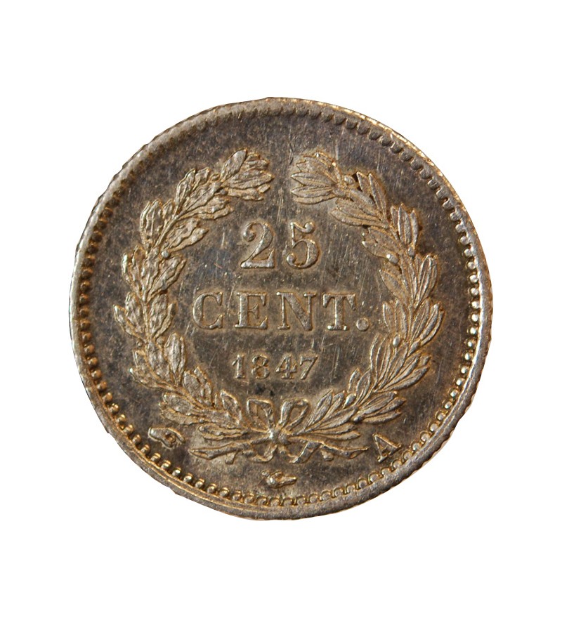 LOUIS PHILIPPE﻿ - 25 CENTIMES ARGENT 1847 A PARIS