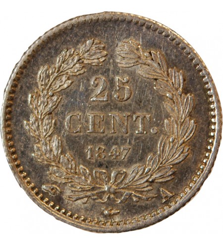 LOUIS PHILIPPE﻿ - 25 CENTIMES ARGENT 1847 A PARIS