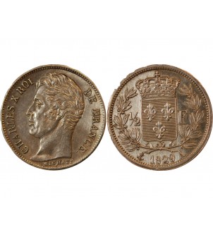 CHARLES X - 1/2 FRANC ARGENT 1829 A PARIS 2