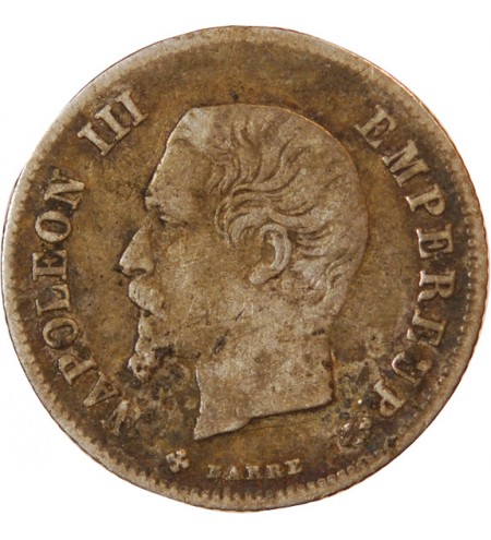 NAPOLEON III - 20 CENTIMES ARGENT 1863 BB STRASBOURG - Très Rare