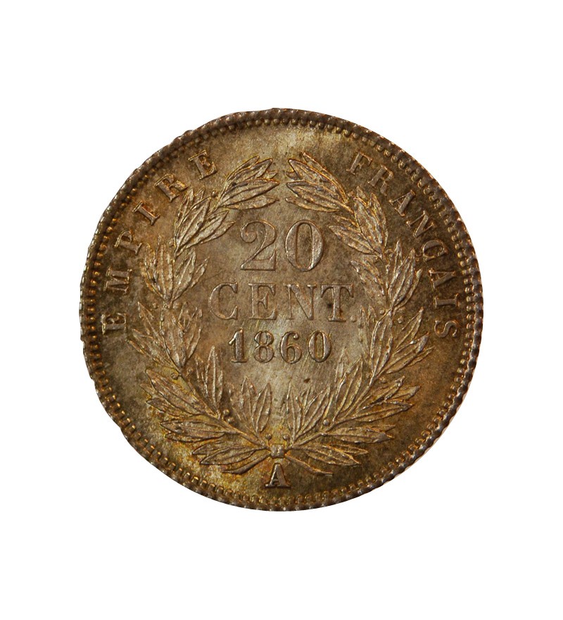 NAPOLEON III - 20 CENTIMES ARGENT 1860 A PARIS