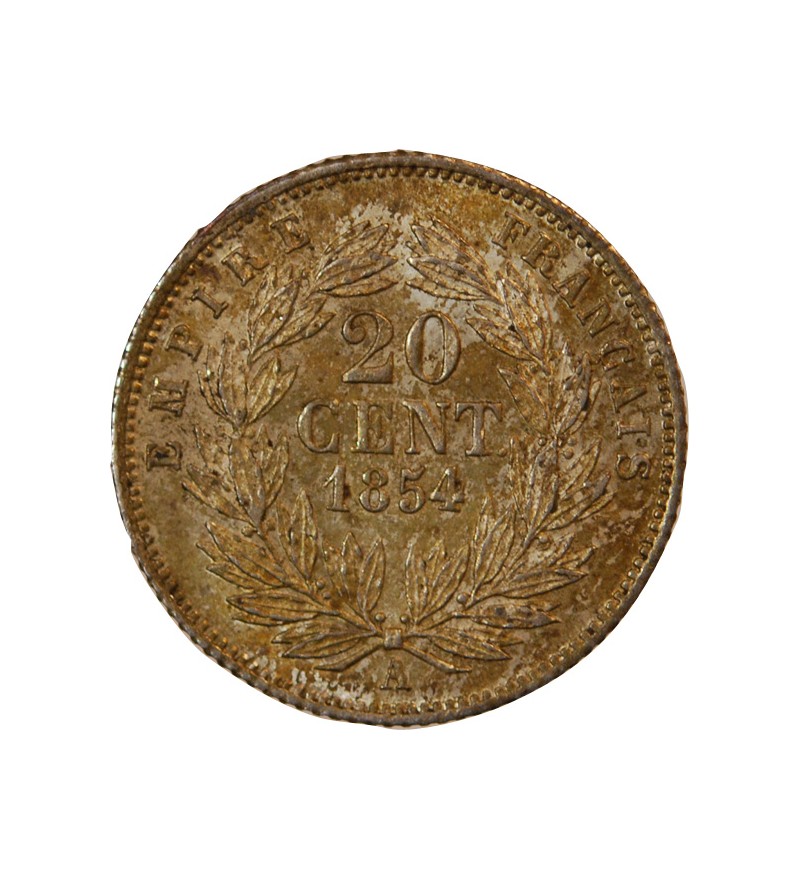 NAPOLEON III - 20 CENTIMES ARGENT 1854 A PARIS
