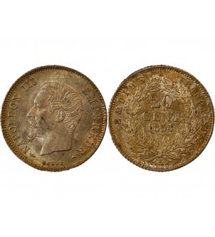 NAPOLEON III - 20 CENTIMES ARGENT 1854 A PARIS 2