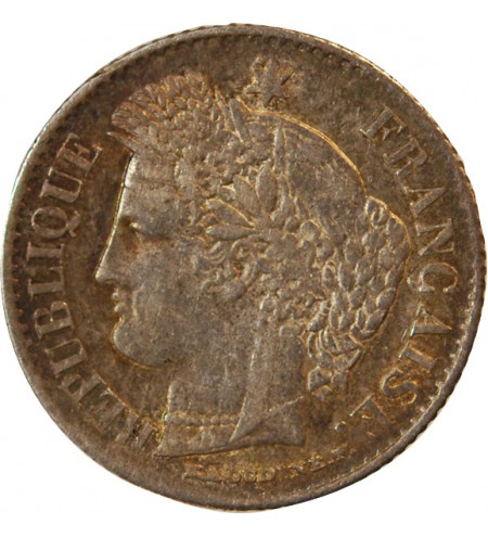 CERES - 20 CENTIMES ARGENT 1850 A PARIS - Oreille Basse